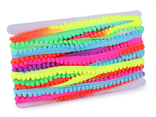 Bommelborte 14mm pompon - x,
