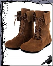 Mittelalter Stulpenstiefel aus Velourleder Aurin  Leonardo Carbone