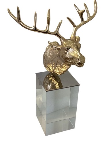 Hirschkopf goldfarben und - hirschkopf,