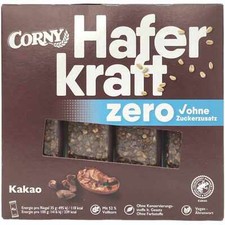 Corny Haferkraft Zero Kakao Hafer-Kakao-Riegel 4x35g Packung