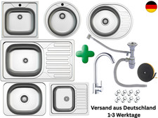 Edelstahlspüle Einbauspüle mit Armatur – Edelstahl Komplettset für Küchen