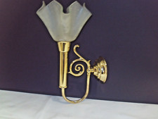 Partylite Wandkerzenhalter Teelichtlampe Paragon Messing Glas Lampenschirm