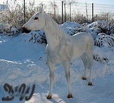 Deko pferd schimmel leopold - schimmel,