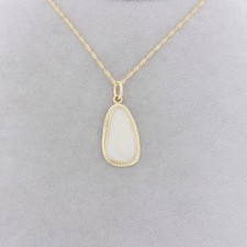 Sale! Wert 1550 € Opal Anhänger mit Kette 585 14 Karat Gelb Gold xxyy
