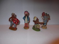 DDR Masse Indianer / Indianerin mit Krug & Kind, 2 Häuptlinge und Bogenschütze.