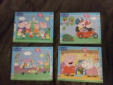 4er Set Kinderpuzzle Peppa Wutz, 12er Teile, ab 3+ Jahre 