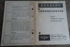 original ZÜNDAPP  PREISLISTE