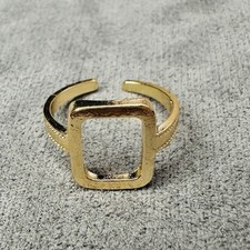 Ring vergoldet Quadrat Design Größe 54 Damen Schmuck modern