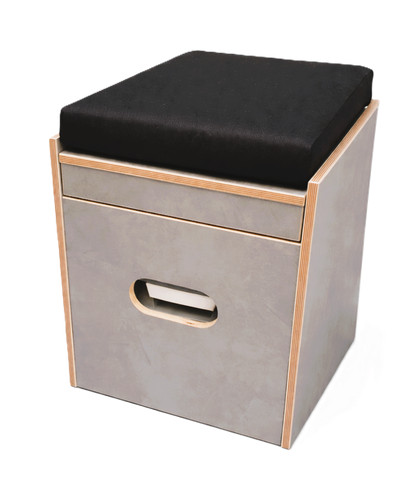Toilettenhocker grau für