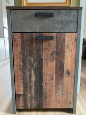 Schuhschrank Roller Old Wood Vintage Betonoptik Garderobe Industrial Look Stil