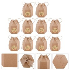 50 Sätze Papier Geschenkbox Sechseckverpackung Candy Box Hochzeit Verpackungsbox