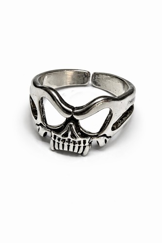 Totenkopf ring versilbert - totenkopf,