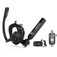 0.5L Tauchflaschen-Set,Mini-Sauerstoffflasche mit Vollgesichts-Schnorchelmaske