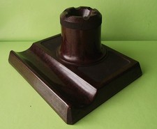 Bakelit Faux Schildkröte Shell Tintenfass / Dip Pen Ständer c.1910s/1920s VGC "British"