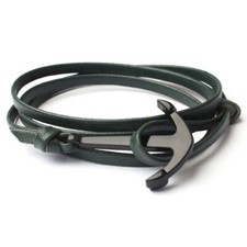 LEDER ANKER ARMBAND SCHWARZ