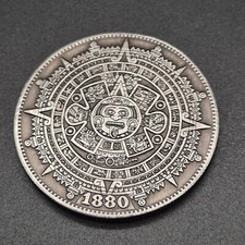 EDC Coin Münze 3,7cm Inka Maya Kalender Azteken Astronomie Haab  Sonnenkalender