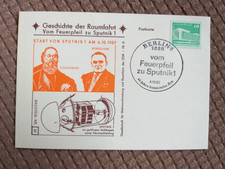 DDR Ganzsachen, Geschichte der Raumfahrt, Start von Sputnik 1 am 4.10.1957