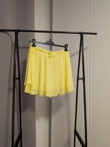 Damen hosenrock chiffon gelb - hosenrock,