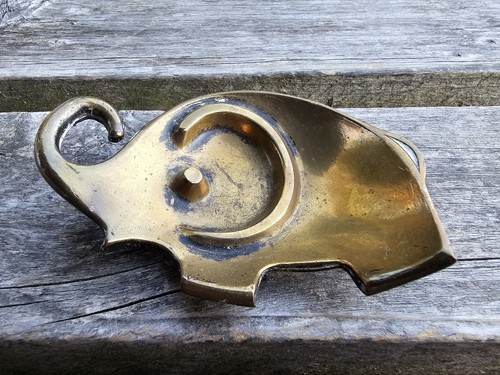 Messing elefant schmuck ring - elefant,