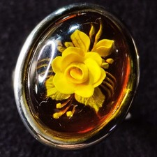 Bernstein Ring Silber 925