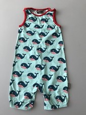 MAXOMORRA SOMMER PLAYSUIT STRAMPLER ANZUG TÜRKIS MIT WALMOTIV GR.86/92 NEU