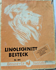 Linolschnitt Besteck Nr. 872 Brause + Co Iserlohn antik