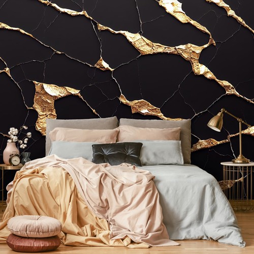 Marmor struktur gold schwarz - marmor,