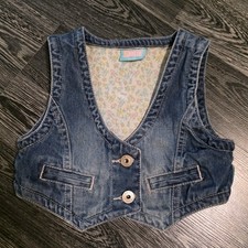 Kurze Weste Jeans Mädchen