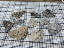 10 Stück Natursteine Sedimentgestein schwer für Terrarium Aquarium Deko ca. 6 kg