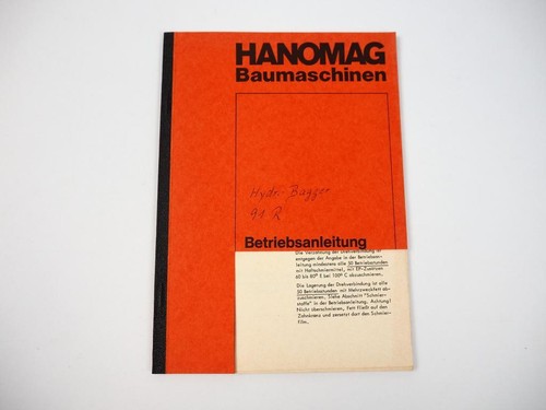 Hanomag 91r hydraulik - hanomag,