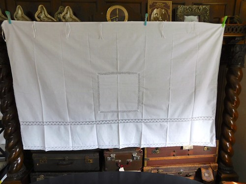 Antike gardine weiss breite - weiss,