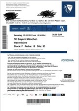 Sammler Used Ticket VFL Bochum