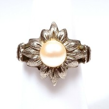 Elegant 835 Silver Ring Pearl