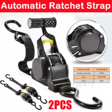 2x Automatik Zurrgurt Spanngurt mit S-Haken 3m x 25mm 680daN Ratschengurt Süd/GS