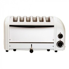 Dualit Toaster 6 Schlitze weiß Hotel Gastro Buffet 3000W Wahlschalter