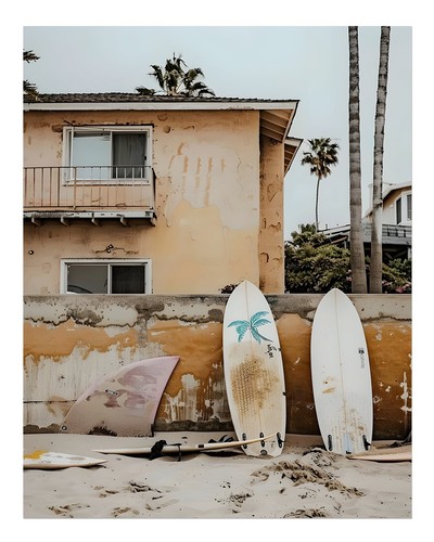 Coastal surfboards wandkunst - coastal,