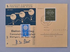 Ballonpost 1959 Stuttgart