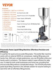 Vevor Druckluft Paste Flüssigkeit Füllmaschine Modell AO2 5ml - 50ml