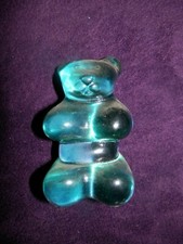 Glasgummibärchen Gummibärchen aus Glas  Blau Türkis ca. 10x8x6 cm 