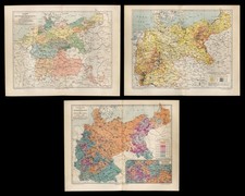 3 alte original Landkarten Deutsches Reich von 1894 old map