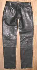 - LICENCE - Herren- LEDERJEANS Lederhose in schwarz aus Glattleder ca. W34 / L36