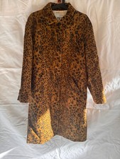 ZARA MANTEL LEOPARD LEO MUSTER GR. M-L BAUMWOLLE BRAUN BEIGE OCKER WIE NEU!