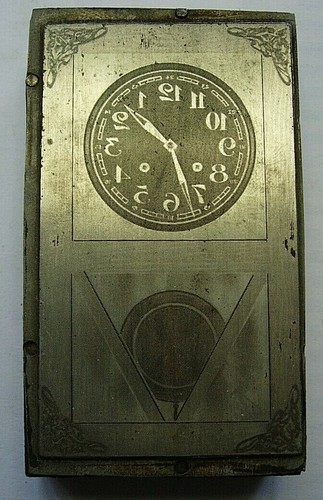 Druckplatte uhr clock - druckplatte,