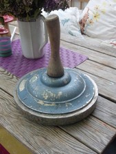 Alter Eisstock zum Eisstockschießen Teller Ø 27cm  Gewicht 5,5 kg   Deko Vintage