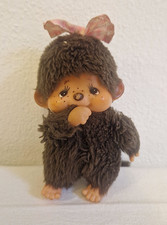 Vintage Monchhichi Mini Baby Affe Figur Stil Plüschtier 70er 80er selten Sammler