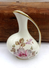 alka Bavaria Porzellan Vase "Apoll" Blumen/Blüten Schmetterling Goldränder 12cm