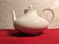 Hutschenreuther Porzellan Teekanne Weiß Reliefdekor 1,5L Germany Vintage Klassik
