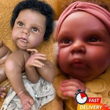 18 Zoll dunkle Haut Miley Bebe Reborn Puppe Kits bemalt unvollendet Zum Selbermachen Neugeborenes Baby