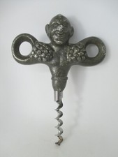 Alter signierter Wein Korkenzieher mit Bacchus Figur Schweden 1920er Jahre