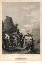 Laufenburg Hauenstein Original Stahlstich Frommel 1845